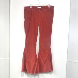 FREE PEOPLE CORDUROY LOW RISE FLARE LEG PANTS